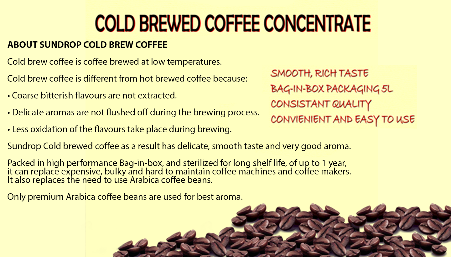 cold brewed coffee